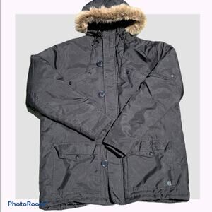 Vintage Mens Etnies Black Parka 2008 Sundance film festivals Size Small